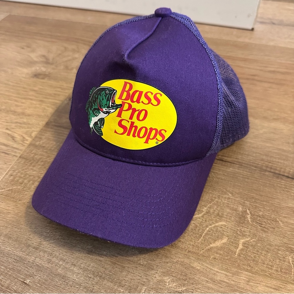 Bass Pro Shops Purple Trucker Hat Mesh Back Adjustable Unisex Adults